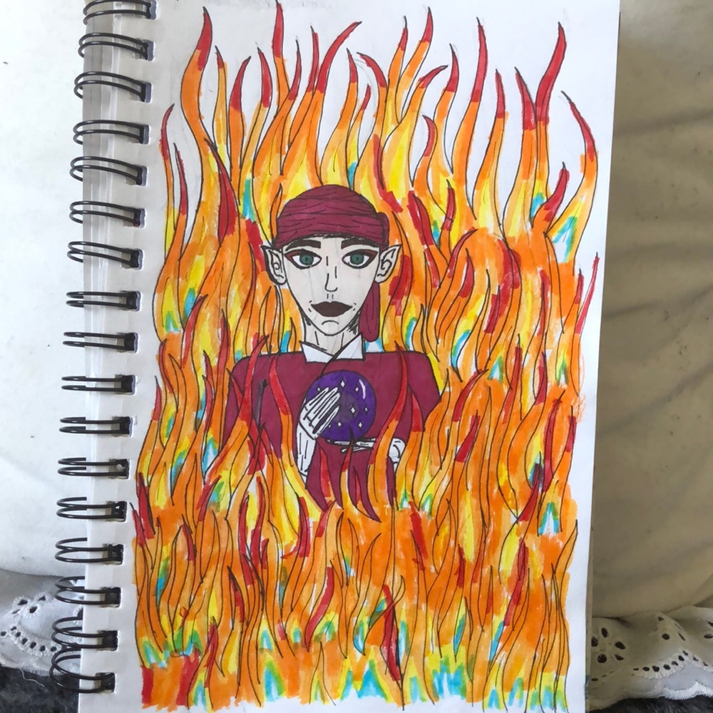 Fiery Seer’s Seance Traditional Art